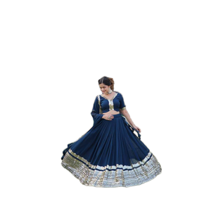 Diseñador Azul Marino Mujer Lehenga Choli Set - Product Image 1