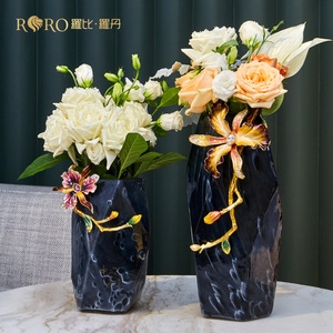 Vasi di RORO Fiore Moderno di Lusso Decorativo per la Casa <span class=keywords><strong>VANESSA</strong></span> FLORA Serie S Dimensioni Blu di Vetro Fresco Vaso di Fiori a secco per la Decorazione della Casa - Product Image 5