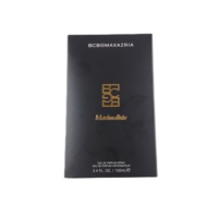 Boîte d'expédition en carton recyclé noir mat en gros avec logo UV en relief PPWR, adaptée pour l'emballage de chaussettes, cosmétiques, vêtements et parfums