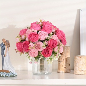 4 paquets <span class=keywords><strong>de</strong></span> <span class=keywords><strong>fleurs</strong></span> <span class=keywords><strong>de</strong></span> pivoines artificielles, fausses pivoines, bouquet <span class=keywords><strong>de</strong></span> <span class=keywords><strong>printemps</strong></span> pour centre <span class=keywords><strong>de</strong></span> table, mariage, fête, décoration <span class=keywords><strong>de</strong></span> la maison - Product Image 3