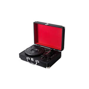 Tocadiscos portátil vintage con forma de maleta, 3 velocidades, con altavoces estéreo incorporados, Bluetooth, USB, para fiestas en casa, ideal para regalo. - Product Image 2