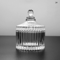 BQAN Bol à ongles carré en verre liquide coloré en forme de fleur de lotus avec couvercle diamanté pour les ongles
