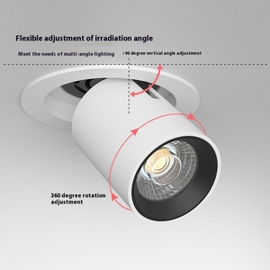 Đèn downlight âm trần nhôm nguyên khối chống chói, kiểu kéo dài, dùng cho chiếu sáng trong nhà - Product Image 2