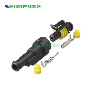 1 Set 1 Pin Super Seal AMP Connecteur Électrique Automobile Étanche Lampe Xénon Mâle et Femelle Plug pour <span class=keywords><strong>Voiture</strong></span> - Product Image 2