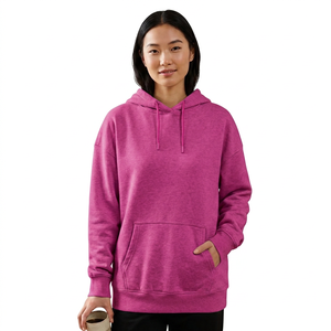 Sweat-shirt à capuche oversize pour femme, pull en molleton décontracté à coupe ample avec cordon de serrage et poche kangourou, style streetwear - Product Image 5