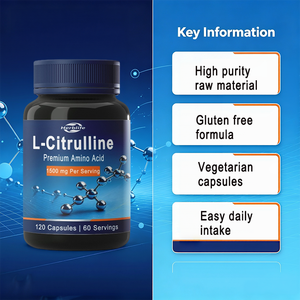 Cápsulas de L-Citrulina de Marca Privada, 1500 mg por Porción, 120 Cápsulas por Botella, Suplemento Dietético de Aminoácidos - Product Image 3