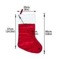 Chaussettes de Noël en velours de luxe, grandes, rouges et vertes, décorations suspendues pour cheminée, poignets en peluche, sacs cadeaux de Noël pour les fêtes