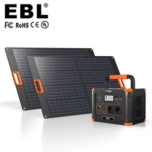 Generador Solar portátil para exteriores, estación de energía de carga Solar de 500W para acampar al aire libre