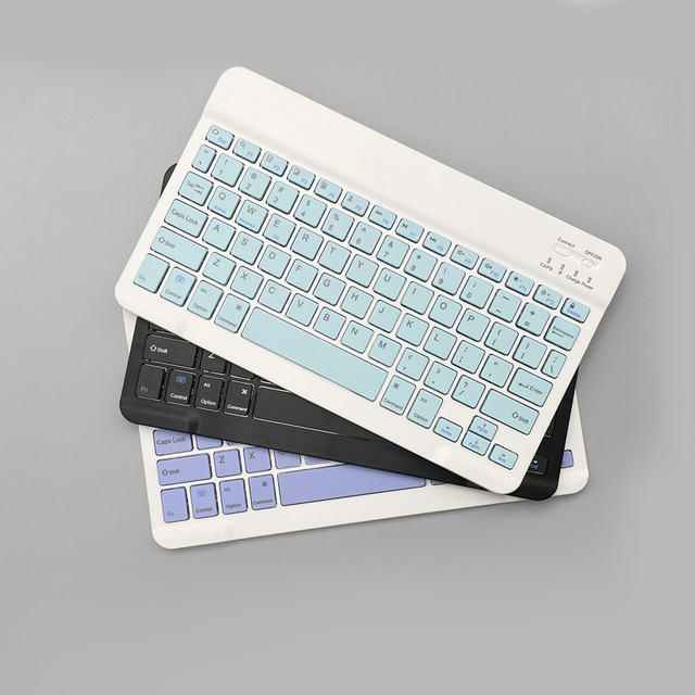 Mini Ultra Slim Lightweight BT Wireless Rechargeable Keyboard Pad for Mobile Laptop New Customizable Colors 10m for Good