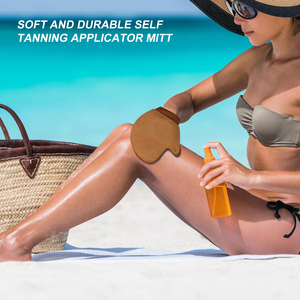Guante Aplicador de Autobronceador de Terciopelo con Logotipo Personalizado para un Bronceado sin Rayas - Product Image 4