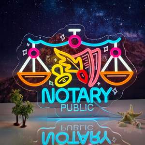 Enseigne au néon « Notaire », lumières au néon, décoration murale suspendue pour les cabinets d'avocats, enseigne au néon personnalisée pour les logos <span class=keywords><strong>de</strong></span> magasins - Product Image 5