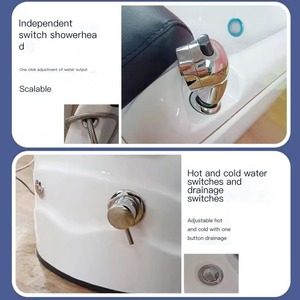 <span class=keywords><strong>Bassin</strong></span> de pédicure portable avec lumière LED, bain massant avec chaleur et jets - Product Image 3