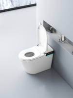 Salle de bain de luxe en céramique intelligente impulsion sans réservoir fonction de nettoyage Wc toilette intelligente avec lavage de bidet
