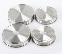Couvercles de pot de maçon en acier inoxydable, 100 pièces, 86mm, pour la Fermentation