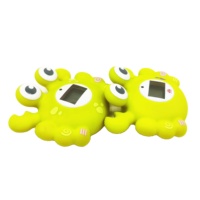 Termometer Mandi Bayi Bentuk Kepiting Kartun, Mainan Hewan Mengapung, Pengukur Suhu Air, Layar Digital