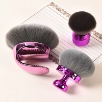 Best-seller Pinceau pour timbre à poudre libre à tête de champignon végétalien pour visage et corps Pinceau multifonctionnel pour poudre de cou