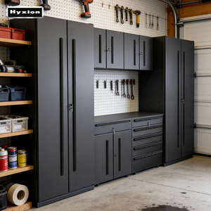 Station de travail de garage, établi modulaire, armoire à outils, armoire d'atelier, coffre à outils en acier, établi, rangement robuste, armoire de garage - Product Image 1