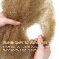 Vente en gros pas cher, 10 pouces de long # 27 Extensions de cheveux humains Afro Kinky en vrac, Super Double Drawn, pour tresses, dreadlocks et torsades