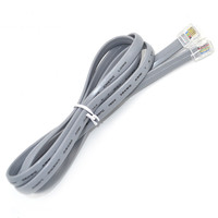 Câbles plats 6 cœurs 26AWG RJ11 RJ12 Câbles de ligne téléphonique d'extension téléphonique