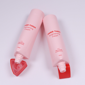 Manguera de forma triangular rosa, tubo cosmético de plástico, tubo de crema de plástico - Product Image 5