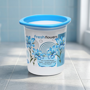 DAISY DUSTBIN Eco Friendly Recyclable Round Trash <b>Bin</b> India Standing Structure Indoor Outdoor Use Plastic Multi-Size Multi-Use - Product Image 1