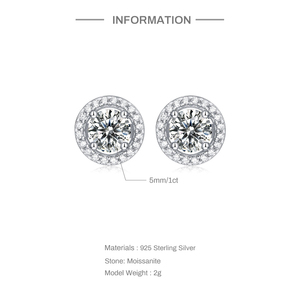 Pendientes de Plata CANNER S925 de 0.5 Quilates, Nuevos Pendientes para Mujer, Elegantes, para Boda, con Moissanita, Regalo, Joyería para Oreja - Product Image 2