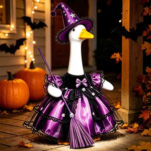 Disfraz de Ganso de 23 Pulgadas para Halloween, Vestido de Bruja Fantasma, Ropa de Invierno para Gansos, Decoraciones de Jardín para Halloween - Product Image 3