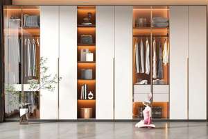 Meubles de chambre à coucher modernes durables combinaison en bois armoire garde-robe organisateur pour vêtements élégant placard - Product Image 3