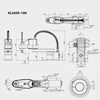 Robot industriel SCARA 4 axes KLA600-10N 600 mm, charge utile de 10 kg avec contrôleur pour ligne d'assemblage automatique de préhension et de placement