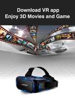 Réalité virtuelle pliable nouveau bf film bleu de réalité virtuelle 3d vr box 3d lunettes pour téléphone portable