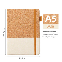 Carnet de notes de bureau A5 en similicuir avec couverture en paille de blé, bloc-notes épaissi, logo personnalisé, sangle simple, boîte cadeau