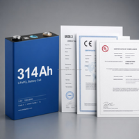 Nueva Celda de Batería LiFePO4 de Grado A, 3.2V 314Ah, Celda Prismática de Fosfato de Hierro y Litio para Sistema de Almacenamiento Solar de 48V ESS, Más de 6000 Ciclos