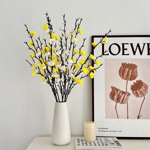 Simulated Plum Blossom <b>Artificial</b> <b>Flower</b> 55Cm White Silk Vase <b>Flowers</b> For Home Decoration Winter Wedding Props - Product Image 1