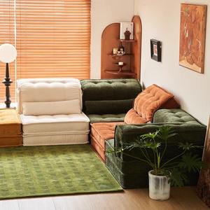 โซฟาผ้าพับได้ทันสมัยแบบคนขี้เกียจง่ายๆเตียงโซฟาแบบแยกส่วนห้องนั่งเล่นอพาร์ทเมนต์ขนาดเล็กฟองน้ำหนาแน่นสูง - Product Image 3