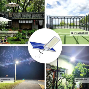 리셩 초고휘도 500W 태양광 가로등 ABS 바디 IP65 방수 6000K 주광색 120도 빔 각도 리모컨 야외용 - Product Image 4