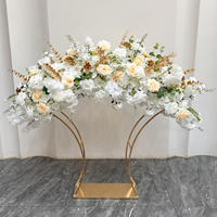 Tables à manger artificielles modernes en métal de haute qualité et haut de gamme, arrangements floraux, centres de table pour décoration de mariage en gros
