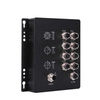 InMax Fabricant Commutateur M12 10/100/1000M Chemin de fer ip67 ip65 Étanche X-code 8 ports Gigabit Commutateur réseau ethernet industriel