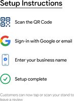 منصة مراجعة Google Prosper QR 3-Pack مع رمز NFC & QR ، علامة صغيرة سهلة الإعداد لجميع الشركات ، تردد MHz للدفع