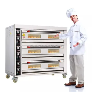 具有竞争力的价格工业单1 2 3 4层双层燃气烤箱，用于蛋糕面包披萨烘焙