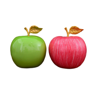 독특한 수제 금속 알루미늄 테이블 탑 장식용 사과 장식 액세서리 홈 데코 인조 사과 - Product Image 1