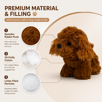 Jouets en peluche pour chiens lestés, super doux, brodés, unisexe, 100 % polyester, anti-stress, pour fête d'anniversaire