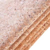 Tissu en liège naturel KEMERLIN, grain de bois, cuir PU pour meubles, canapés, bagages - Imperméable et résistant à l'abrasion YHG008