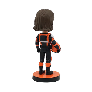 レジンモーターサイクルライダーボブルヘッド、バイカーギフトのための3Dうなぎ人形像、ホームオフィスディスプレイのためのカスタマイズされた自転車恋人の装飾 - Product Image 5