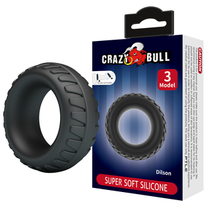 Anello per pene CRAZY BULL in silicone, prodotti maschili per ritardare l'eiaculazione. - Product Image 1