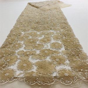 Nouveau Tulle De Mariée Français 3d Mix Coloré Floral Paillettes Dentelle pour Robe De Soirée Africain Aso Ebi En Gros 10 Mètres - Product Image 4