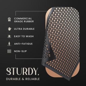 Tapis de sol en caoutchouc commercial antidérapant et anti-fatigue pour la protection des sols intérieurs et extérieurs des restaurants et cuisines, avec conception de drainage sécurisée - Product Image 4