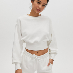 Sweat à capuche de culture de remise en forme de femmes de <span class=keywords><strong>tissu</strong></span> d'ouatine de produits chauds faits sur commande - Product Image 1