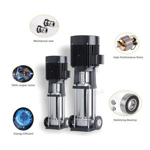 Pompe verticale multi-étages en acier inoxydable pour l'irrigation et l'alimentation en eau 380V/220V Haute pression 100-500 L/min Raccord à bride - Product Image 4