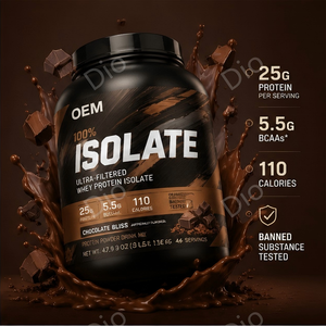Dio OEM/ODM Protéine de lactosérum pour adultes, gain de poids, isolat pur en poudre, supplément de croissance musculaire pour le fitness, conditionnement en bouteille - Product Image 2