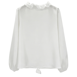 Nuova Collezione di Abbigliamento Femminile Personalizzato, Elegante Camicetta Formale con Volant e Maniche Lunghe con Bottoni - Product Image 2
